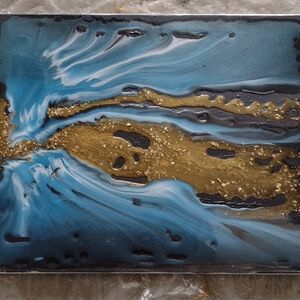 Abstract Life's Flow Through Gold (Original Piece) Signed By Artist.
